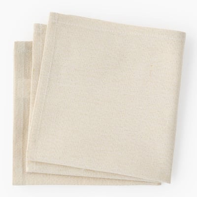 Lot de 2 - Serviettes fil textile or et finition fantaisie, 40x40cm, coton MONOPRIX MAISON