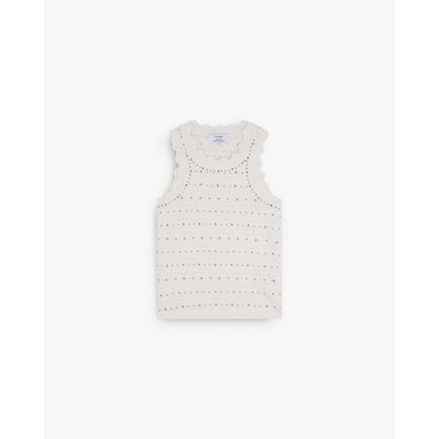 Haut en maille blanche avec studs SCALPERS