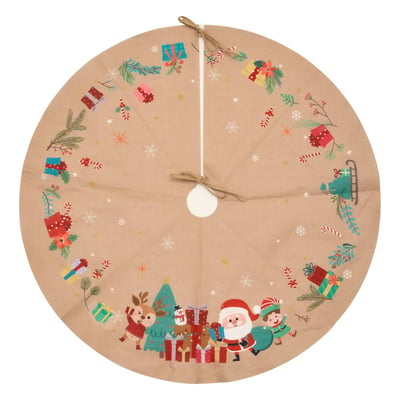 TAPIS SAPIN PERE NOEL JUTE D90 ATMOSPHERA