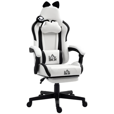 Fauteuil gaming Plastique Blanc HOMCOM