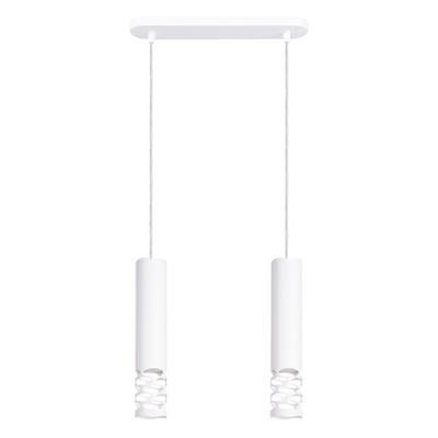 Suspension Acier Blanc GU10 2 Liro EDEN