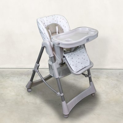 Chaise haute bébé pliable réglable hauteur, dossier et tablette - Ptit MONSIEUR BEBE