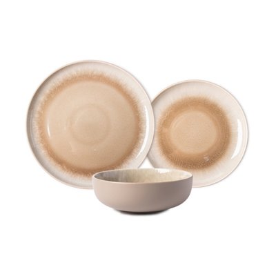 Service 18 pièces taupe - "Iris" LAGUIOLE CUISSON