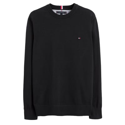 Cotton Mix Logo Jumper with Crew Neck TOMMY HILFIGER