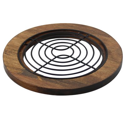 Dessous de plat en bois et métal noir 18cm WADIGA