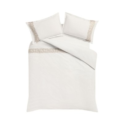 Housse de couette et taie en percale 200 fils NEXT