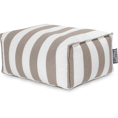 Pouf repose-pieds extérieur rayures SANTORIN ROLL MAGMA HEIMTEX