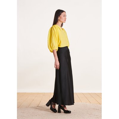 Jupe longue fluide en satin LA FEE MARABOUTEE