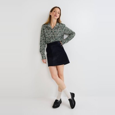 Jupe courte en velours MONOPRIX