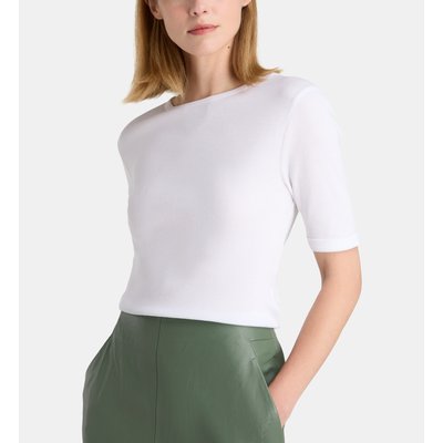 T-shirt Droit Uni Brook En Coton Côtelé GALERIES LAFAYETTE