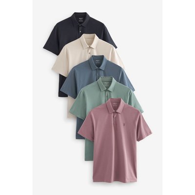 Polos en jersey à manches courtes, lot de 5 NEXT