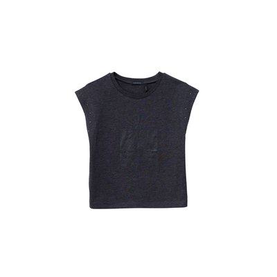 T-shirt visuels pailletés et décor clous IKKS