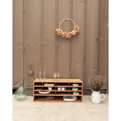 Petit meuble à casiers en bois Gaëlle N°1585 - Bon état DEBONGOUT