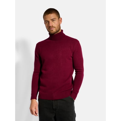 Pull Col Roulé 4 Fils Bordeaux Sacha JUST CASHMERE