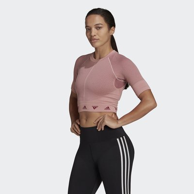 Sport T-shirt zonder naden Aeroknit adidas Performance