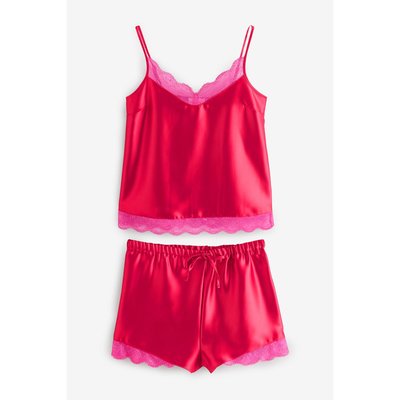 Pyjama short caraco avec bordure en dentelle NEXT