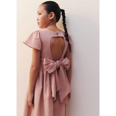 Robe lin ouverture dos MANGO KIDS