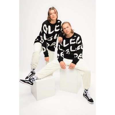 Pull oversize en maille jacquard à col rond STUDIO UNTOLD