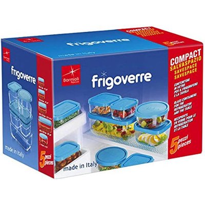 Lot de 5 Boites de conservations en verre, FRIGOVERRE BORMIOLI ROCCO