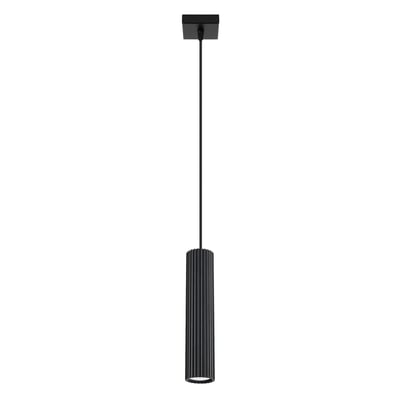 Suspension Aluminium Noir GU10 1 Karbon EDEN