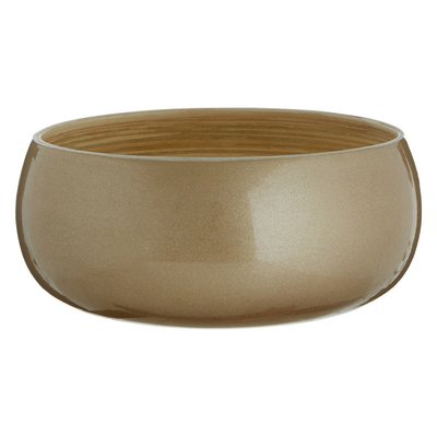 Round Bamboo Serving Bowl in Gold SO'HOME