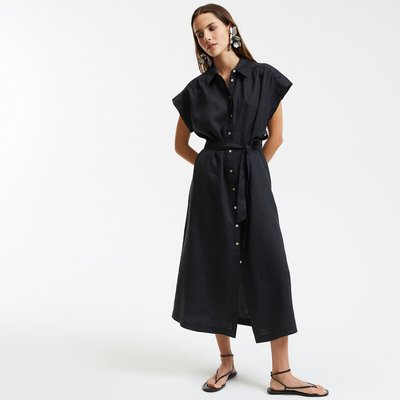 Leinenkleid mit kurzen Ärmeln Signature Heloïse LA REDOUTE COLLECTIONS