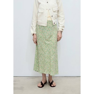 Jupe longue évasée fleurs MANGO