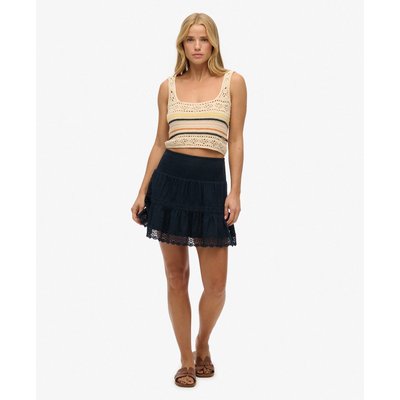 Mini jupe en dentelle mélangée Ibiza SUPERDRY