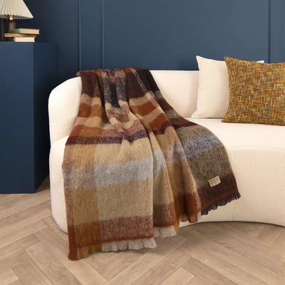 Plaid laine & autres fibres MOHAIRA ECOSSAIS GARNIER THIEBAUT