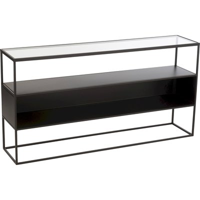 Console carrée en métal et verre  design contemporain élégant RECOLLECTION