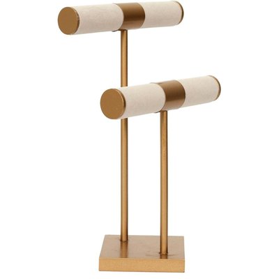 Porte bijoux double pieds dorés Beige CMP