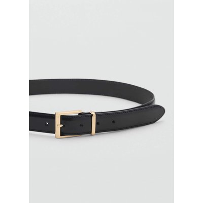 Ceinture cuir boucle carrée MANGO