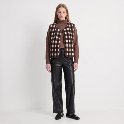 Veste sans manches femme à carreaux ISERIE ARTLOVE