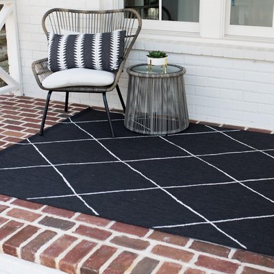 Tapis extérieur tissé kilim rectangle ENANTA 2 UN AMOUR DE TAPIS