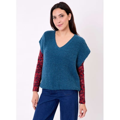 Pull sans manches maille fantaisie PASCALE PRINCESSE NOMADE