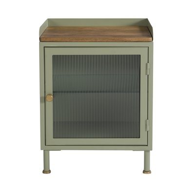 Table de chevet en verre, métal 1 porte - MARNIE RENDEZ-VOUS DÉCO