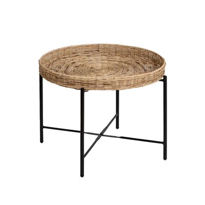 Table basse en rotin et métal  JULIE MADE IN MEUBLES 