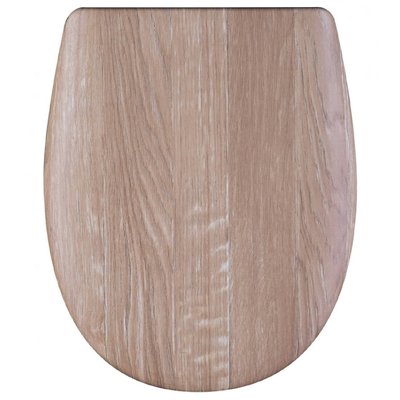 Abattant easy clip descente assistée style bois naturel HOME MAISON