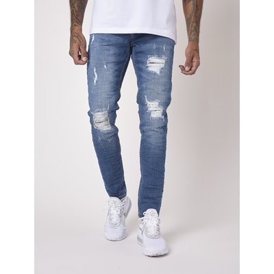 Jean troué homme bleu online