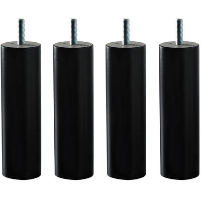 Lot de 4 pieds cylindre wengé, 15 cm CAMIF