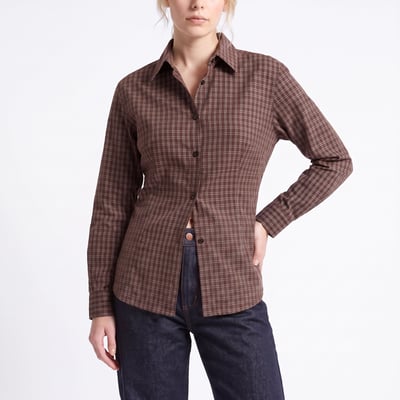 Chemise col classique motif vichy manches longues OLELLA ARTLOVE