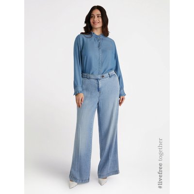 Pantalon large en fibres ™, délavage clair FIORELLA RUBINO