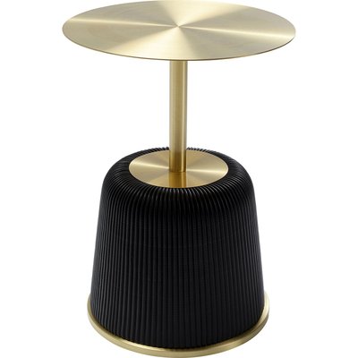 Table d'appoint Endless Vegas noire et dorée 40cm KARE DESIGN