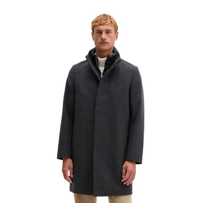Manteau en laine à col montant, coupe regular avec pare-brise amovible MARC O'POLO