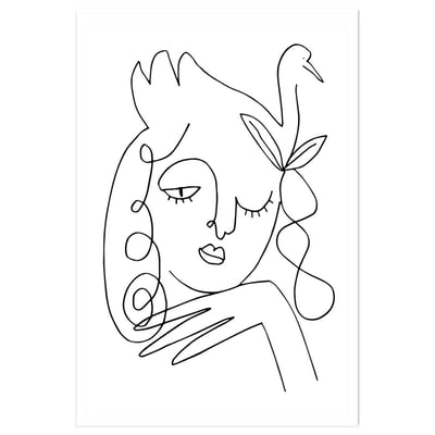 Affiche la femme au clin d'oeil HEXOA