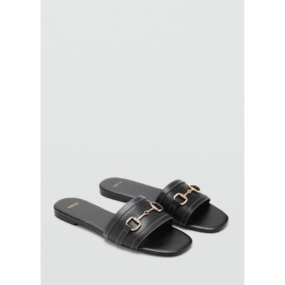 Sandales cuir boucle MANGO