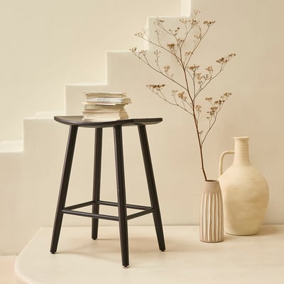 Tabouret de bar en teck massif  AMBRE BERAH GETAH