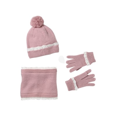 Ensemble bonnet, snood et gants en tricot VERTBAUDET
