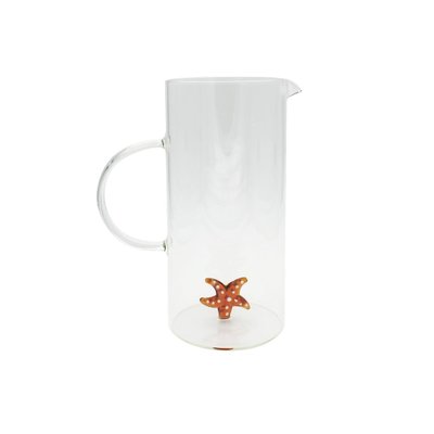 Carafe étoile de mer en verre, Ambre ARTIME