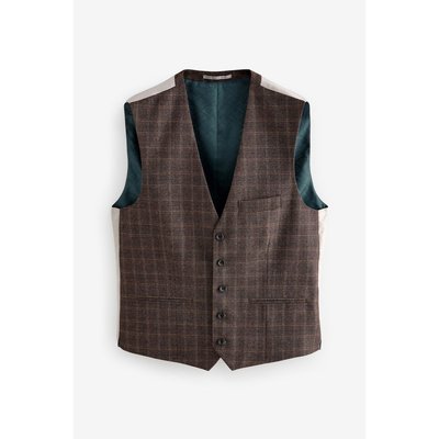 Gilet de costume brossé aux carreaux NEXT